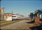 Amtrak Turbo #63 Chelsea Michigan 11/29/1981.